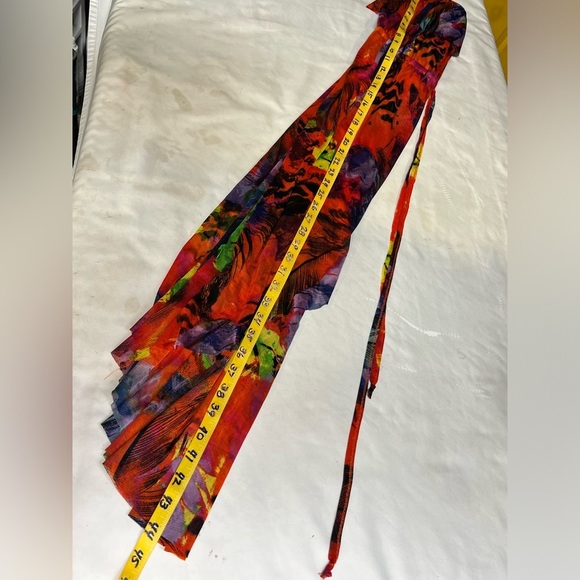 Strapless Cynthia Rowley multi color summer dress size Small - Picture 14 of 14